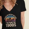 Please Be Patient With My I'm From The 1900s Vintage Women's Jersey Short Sleeve Deep V-Neck Tshirt