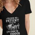 Please Be Patient I'm From The 1900s Western Wagon Women's Jersey Short Sleeve Deep V-Neck Tshirt
