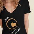 Pluto Never Forget Space Nostalgia Planetary Humor Women's Jersey Short Sleeve Deep V-Neck Tshirt