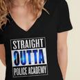 Police Academy Shirt Police Officer Graduation Women's Jersey Short Sleeve Deep V-Neck Tshirt