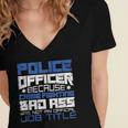 Police Officer Saying Academy Graduation Women Men Women's Jersey Short Sleeve Deep V-Neck Tshirt