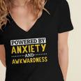 Powered By Anxiety And Awkwardness Social Anxiety Introverts Women's Jersey Short Sleeve Deep V-Neck Tshirt Powered By Anxiety And Awkwardness Social Anxiety Introverts Women's Jersey Short Sleeve Deep V-Neck Tshirt