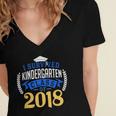 Pre School Graduation Shirts Graduate Grad 2018 Women's Jersey Short Sleeve Deep V-Neck Tshirt