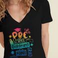Preschool 2021 Graduate Prek Quarantine Preschool Graduation Women's Jersey Short Sleeve Deep V-Neck Tshirt