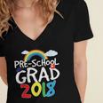 Preschool Graduation 2018 Last Day School Pre K Women's Jersey Short Sleeve Deep V-Neck Tshirt