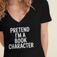 Pretend I'm A Book Character Costumes For Kids Halloween Women's Jersey Short Sleeve Deep V-Neck Tshirt