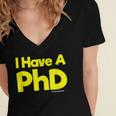 Pretty Huge Dick Joke Graduation PhD Humor Women's Jersey Short Sleeve Deep V-Neck Tshirt