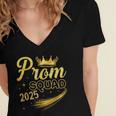 Prom Squad Graduation Class Of 2025 Party Women's Jersey Short Sleeve Deep V-Neck Tshirt