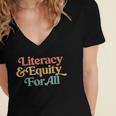 Protect Libraries Banned Books Literacy And Equity For All Women's Jersey Short Sleeve Deep V-Neck Tshirt Protect Libraries Banned Books Literacy And Equity For All Women's Jersey Short Sleeve Deep V-Neck Tshirt