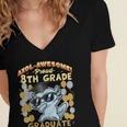 Proud 8th Grade Graduate Axolotl Graduation Eighth Women's Jersey Short Sleeve Deep V-Neck Tshirt