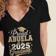 Proud Abuela Of a Class Of 2025 Graduate Senior Graduation Women's Jersey Short Sleeve Deep V-Neck Tshirt