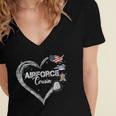 Proud Air Force Cousin Air Force Graduation Cousin USAF Women's Jersey Short Sleeve Deep V-Neck Tshirt