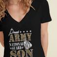 Proud Army National Guard Son National Guard Graduation Women's Jersey Short Sleeve Deep V-Neck Tshirt