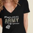 Proud Army Stepmom Army Graduation Stepmom US Army Stepmom Women's Jersey Short Sleeve Deep V-Neck Tshirt