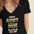 Proud Aunt Of Class Of 2021Shirt Class 2021 Graduation Women's Jersey Short Sleeve Deep V-Neck Tshirt