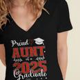 Proud Aunt Of a Class Of 2025 Graduate For Graduation Women's Jersey Short Sleeve Deep V-Neck Tshirt
