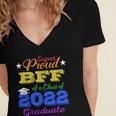 Proud Bff Of 2022 Graduate Class 2022 Graduation Family Women's Jersey Short Sleeve Deep V-Neck Tshirt