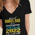 Proud Bonus Dad Of 5th Grade Graduate 2022 Family Graduation Women's Jersey Short Sleeve Deep V-Neck Tshirt