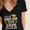 Proud Bonus Mom Of a Class Of 2026 Graduate Graduation 2026 Women's Jersey Short Sleeve Deep V-Neck Tshirt