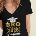 Proud Bro Of a Class Of 2026 Graduate For Graduation Women's Jersey Short Sleeve Deep V-Neck Tshirt