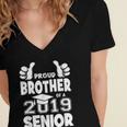 Proud Brother Of A 2019 Senior School Graduation Shirt Women's Jersey Short Sleeve Deep V-Neck Tshirt