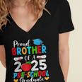 Proud Brother Of a 2025 Preschool Graduate Graduation Women's Jersey Short Sleeve Deep V-Neck Tshirt