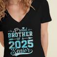 Proud Brother Of a 2025 Senior Graduate Graduation Women's Jersey Short Sleeve Deep V-Neck Tshirt