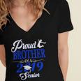Proud BROTHER Of A Class 2019 Senior Tshirt Graduation Women's Jersey Short Sleeve Deep V-Neck Tshirt