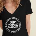 Proud Brother Of a Class Of 2025 Graduate Graduation 2025 Women's Jersey Short Sleeve Deep V-Neck Tshirt