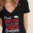 Proud Brother Of A Class Of 2025 Graduate Senior Graduation Women's Jersey Short Sleeve Deep V-Neck Tshirt