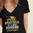 Proud Brother Class Of 2025 Nursing Graduate Graduation Women's Jersey Short Sleeve Deep V-Neck Tshirt