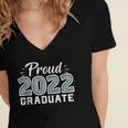 Proud Class Of 2022 Graduate Graduation Women's Jersey Short Sleeve Deep V-Neck Tshirt