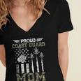 Proud Coast Guard Mom US Coast Guard Graduation Mom Women's Jersey Short Sleeve Deep V-Neck Tshirt