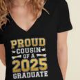 Proud Cousin Of A 2025 Graduate Shirt Class 2025 Graduation Women's Jersey Short Sleeve Deep V-Neck Tshirt