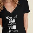 Proud Dad Of A 2018 Senior GraduationShirt Women's Jersey Short Sleeve Deep V-Neck Tshirt