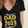 Proud Dad Of A 2023 Senior Graduation Women's Jersey Short Sleeve Deep V-Neck Tshirt