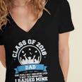 Proud Dad Of A Class Of 2018 Graduate TShirt Graduation Women's Jersey Short Sleeve Deep V-Neck Tshirt