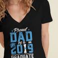 Proud Dad Of A Class Of 2019 Graduate TShirt Graduation Women's Jersey Short Sleeve Deep V-Neck Tshirt