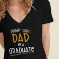 Proud Dad Of A Class Of 2021 Graduate Graduation Women's Jersey Short Sleeve Deep V-Neck Tshirt