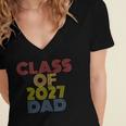 Proud Dad Of A Class Of 2027 Graduate Senior Graduation Women's Jersey Short Sleeve Deep V-Neck Tshirt