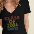 Proud Dad Of A Class Of 2034 Graduate Senior Graduation Women's Jersey Short Sleeve Deep V-Neck Tshirt