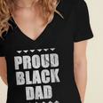 Proud Dad Father's Day Graduation Holiday Women's Jersey Short Sleeve Deep V-Neck Tshirt