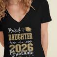 Proud Daughter Of a Class Of 2026 Graduate For Graduation Women's Jersey Short Sleeve Deep V-Neck Tshirt
