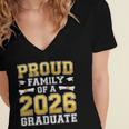 Proud Family Of A 2026 Graduate Shirt Class 2026 Graduation Women's Jersey Short Sleeve Deep V-Neck Tshirt