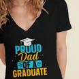 Proud Graduation Dad Father Of Graduates Women's Jersey Short Sleeve Deep V-Neck Tshirt