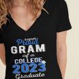 Proud Gram Of 2023 College Graduate Family 23 Graduation Women's Jersey Short Sleeve Deep V-Neck Tshirt