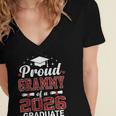 Proud Grammy Of A 2026 Graduate Class Of Graduation Women's Jersey Short Sleeve Deep V-Neck Tshirt