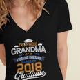 Proud Grandma Of A 2018 Graduate Shirt Graduation Grad Class Women's Jersey Short Sleeve Deep V-Neck Tshirt
