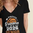 Proud Grandma Of A 2026 Senior Basketball Graduation Women's Jersey Short Sleeve Deep V-Neck Tshirt