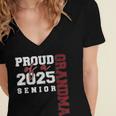 Proud Grandma Of A Class Of 2025 Senior Graduation 25 Women's Jersey Short Sleeve Deep V-Neck Tshirt